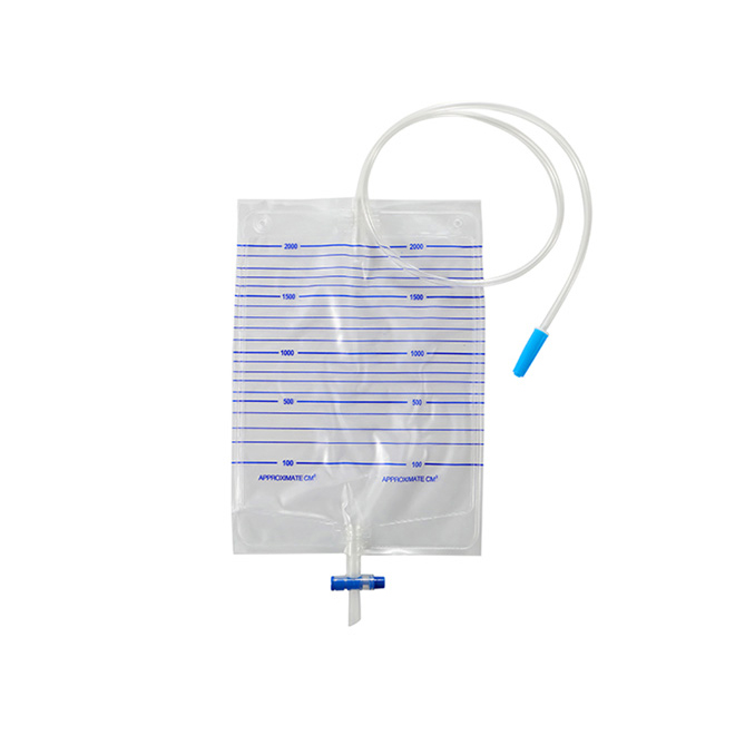 Urine bag 2000ml with cross valve outlet